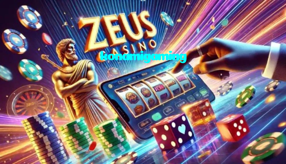 konamigaming casino presented on mobile device in Pakistan with slots and live games